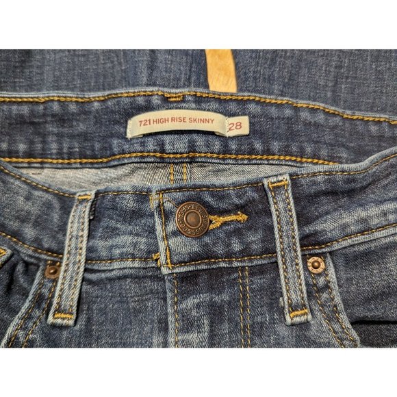 LEVI'S 721 Jeans Women size 28 denim High Rise Skinny - Picture 5 of 11